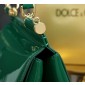 Authentic quality-Dolce Gabbana medium Sicily Handbag in Polished calfskin-Green