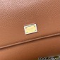 Authentic quality- Dolce Gabbana Medium Sicily Handbag in in Dauphine leather -Brown