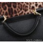 Authentic quality- Dolce Gabbana Medium Sicily Handbag in in Dauphine leather -Black