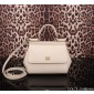 Authentic quality- Dolce Gabbana Medium Sicily Handbag in in Dauphine leather -Beige