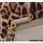 Authentic quality- Dolce Gabbana Medium Sicily Handbag in in Dauphine leather -Grey