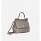 Authentic quality- Dolce Gabbana Medium Sicily Handbag in in Dauphine leather -Grey
