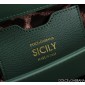 Authentic quality- Dolce Gabbana Medium Sicily Handbag in in Dauphine leather -Green