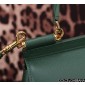 Authentic quality- Dolce Gabbana Medium Sicily Handbag in in Dauphine leather -Green