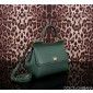 Authentic quality- Dolce Gabbana Medium Sicily Handbag in in Dauphine leather -Green