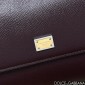 Authentic quality- Dolce Gabbana Medium Sicily Handbag in in Dauphine leather -Bordeaux