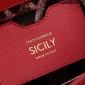 Authentic quality- Dolce Gabbana Medium Sicily Handbag in in Dauphine leather -Red