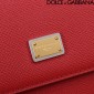Authentic quality- Dolce Gabbana Medium Sicily Handbag in in Dauphine leather -Red