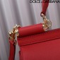 Authentic quality- Dolce Gabbana Medium Sicily Handbag in in Dauphine leather -Red