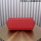 Authentic quality- Dolce Gabbana Medium Sicily Handbag in in Dauphine leather -Red
