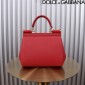 Authentic quality- Dolce Gabbana Medium Sicily Handbag in in Dauphine leather -Red