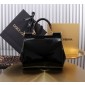 Authentic Quality- Dolce Gabbana Medium Sicily Handbag in Polished calfskin- Black