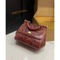Authentic quality- Dolce Gabbana Medium Sicily Handbag  in python skin-Pink