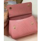 Authentic quality- Dolce Gabbana Medium Sicily Handbag in in iguana-print calfskin-Pink