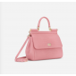 Authentic quality- Dolce Gabbana Medium Sicily Handbag in in iguana-print calfskin-Pink