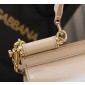 Authentic Quality-Dolce Gabbana Medium Sicily Handbag in Polished calfskin- Beige