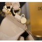 Authentic Quality-Dolce Gabbana Medium Sicily Handbag in Polished calfskin- Beige