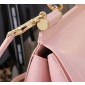 Authentic quality- Dolce Gabbana Medium Sicily Handbag in Polished calfskin- Pink