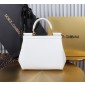 Authentic quality- Dolce Gabbana Medium Sicily Handbag in Polished calfskin -White