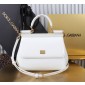 Authentic quality- Dolce Gabbana Medium Sicily Handbag in Polished calfskin -White