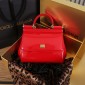 Authentic quality- Dolce Gabbana medium Sicily Handbag in Polished calfskin-Red