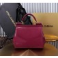 Authentic quality-Dolce Gabbana Medium Sicily Handbag in Polished calfskin-Fuchsia