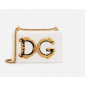 Dolce Gabbana Nappa Leather DG Girls Shoulder Bag-White