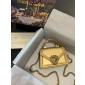 Dolce Gabbana Small Smooth Calfskin Devotion bag-Gold