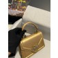 Dolce Gabbana Small Smooth Calfskin Devotion bag-Gold