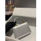 Dolce Gabbana Small Smooth Calfskin Devotion bag-Silver