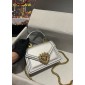 Dolce Gabbana Small Smooth Calfskin Devotion bag-Silver
