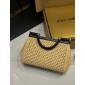 Authentic quality- Dolce Gabbana Elongated Sicily handbag in Raffia and python