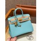 Hermes Birkin 25/ 30  in Epsom Leather- blue atoll