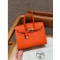 Hermes Birkin 25 /  30  in Epsom Leather-Orange