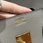 Hermes Birkin 35 Borsa in pelle togo-Gris Asphaite