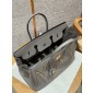 Hermes Birkin 35 Borsa in pelle togo-Gris Asphaite