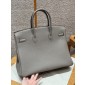Hermes Birkin 35 Borsa in pelle togo-Gris Asphaite