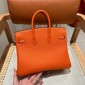 Hermes Birkin 25 / Birkin 30  in Togo Leather-Orange