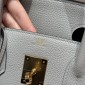 Hermes Birkin 25 / Birkin 30  in Togo Leather-Blue Glacier