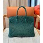 Pre-ordered Birkin 25 / 30  in Ostrich Leather- Malachite
