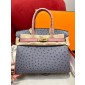 Pre-ordered Birkin 25 / 30  in Ostrich Leather- Grey/Pink