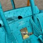 Pre-ordered Birkin 25 / 30  in Ostrich Leather- Bleu De Nord