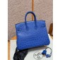 Pre-ordered Birkin 25 / 30  in Ostrich Leather- Blue roy