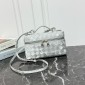Silver Intrecciato leather Bang Bang Vanity Case 