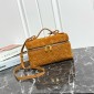 Amber Intrecciato Suede Bang Bang Vanity Case 