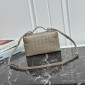 Limestone Intrecciato leather Bang Bang Vanity Case 