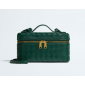 Emerald Green Intrecciato leather Bang Bang Vanity Case 