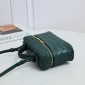 Emerald Green Intrecciato leather Bang Bang Vanity Case 