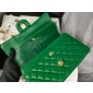 Chanel Medium Flap Handbag in Lambskin-Green