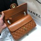 Chanel Medium Flap Handbag in Lambskin-Brown